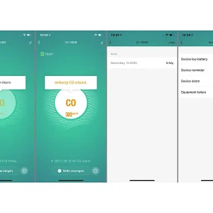 VisorTech Kohlenmonoxid Warner:WLAN-Kohlenmonoxid-Melder, LCD-Display, App, 85dB, Gem. DIN EN 50291-1 29