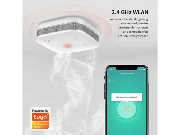 VisorTech WiFi Rauchmelder:3er-Set WLAN-Design-Rauchmelder Mit Weltweiter App-Benachrichtigung 8