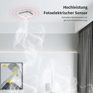 VisorTech WiFi Rauchmelder:3er-Set WLAN-Design-Rauchmelder Mit Weltweiter App-Benachrichtigung 30