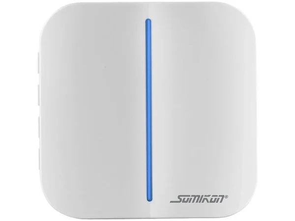 Somikon WLAN Türklingel:2 WLAN-Steckdosen-Empfänger, Kinetischer Klingelknopf, App, 100m, 80dB 15