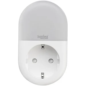 Luminea Home Control LED-Nachtlicht-Plug-ins:4er-Set WLAN-Steckdose Mit LED-Nachtlicht, App & Sprachsteuerung, 16 A 15