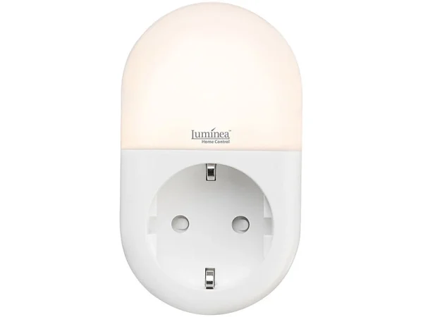 Luminea Home Control LED-Nachtlicht-Plug-in:2er-Set WLAN-Steckdose Mit LED-Nachtlicht, App & Sprachsteuerung, 16 A 11