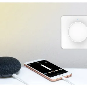 Luminea Home Control Alexa Dimmer-Schalter:4er WLAN-Lichtschalter & Dimmer Mit Dreh-/Drück-Funktion Und App 39