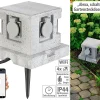 Royal Gardineer Steckdosenstein:4-fach-WLAN-Garten-Steckdose, App, Sprachbefehl, 16 A, 3.680 W, IP44 29