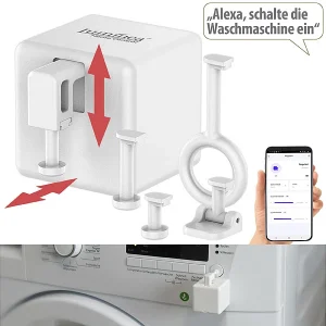 Luminea Home Control Smarter Schalter Aufsatz:Schalt-Aufsatz Für Kippschalter & Taster, Bluetooth Mit WLAN Gateway 34