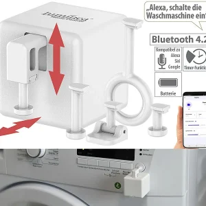 Luminea Home Control Smarter Schalter Aufsatz:Schalt-Aufsatz Für Kippschalter & Taster, Bluetooth Mit WLAN Gateway 32