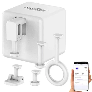 Luminea Home Control Smarter Schalter Aufsatz:Schalt-Aufsatz Für Kippschalter & Taster, Bluetooth Mit WLAN Gateway 36