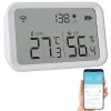 Luminea Home Control WLAN Temperatursensor:3in1-WLAN-Sensor Für Temperatur, Luftfeuchtigkeit Und Helligkeit, App 31