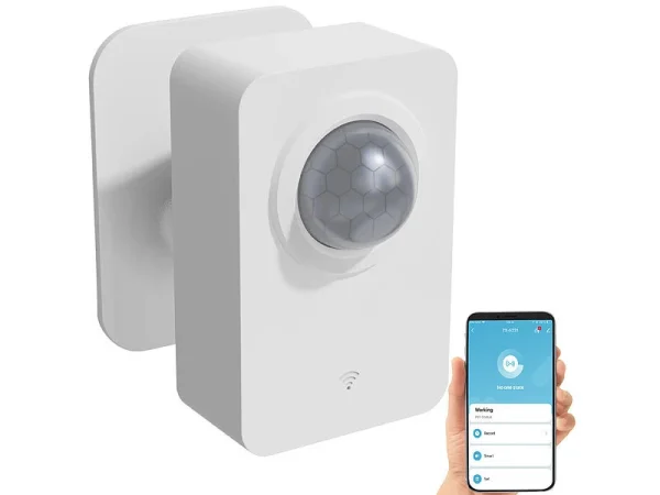 Luminea Home Control Funkbewegungsmelder:ZigBee-PIR-Bewegungsmelder Mit WLAN-Gateway, 8 M Reichweite 3