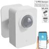 Luminea Home Control PIR Sensor:ZigBee-PIR-Bewegungsmelder, 8 M Reichweite, 128° Erfassungswinkel, App 46