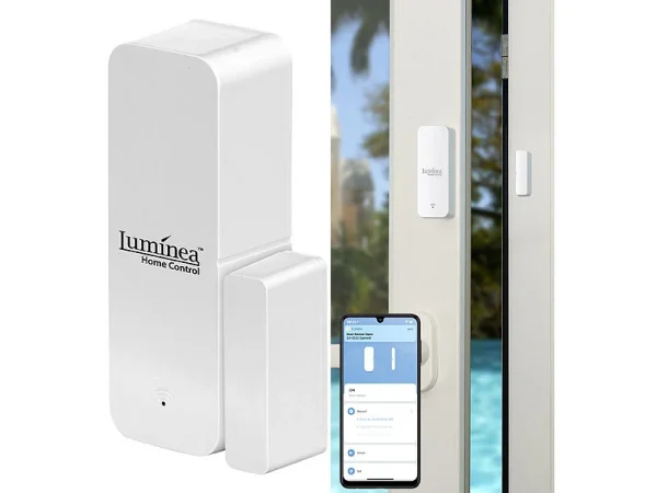 Luminea Home Control ZigBee Türkontakt:ZigBee-Tür- & Fensteralarm, Für Alexa, Google Assistant Und Siri, App 3