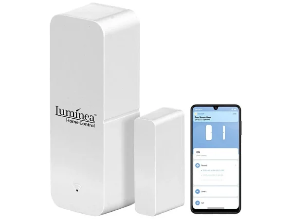 Luminea Home Control ZigBee Türkontakt:ZigBee-Tür- & Fensteralarm, Für Alexa, Google Assistant Und Siri, App 4