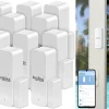 Luminea Home Control Türkontakt:10er-Set ZigBee-Tür- & Fensteralarme, Alexa, Google Assist., Siri, App 34