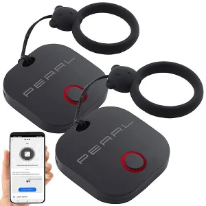 PEARL Key Finder:4in1-Mini-Schlüsselfinder M. BT, App & GPS-Ortung, 80 DB, 2er-Set 18