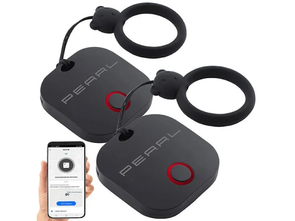 PEARL Key Finder:4in1-Mini-Schlüsselfinder M. BT, App & GPS-Ortung, 80 DB, 2er-Set 3