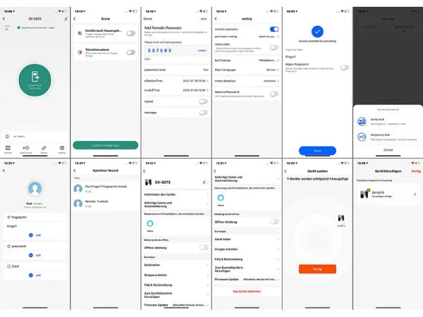 VisorTech Zahlentürschloss:Motorbetriebener ZigBee-Schließzylinder, Code, Fingerprint, App, IP55 11