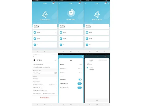 Luminea Home Control App-Bewegungsmelder:Outdoor-PIR-Sensor Mit ZigBee-WLAN-Gateway Und Solarpanel, IP55 6