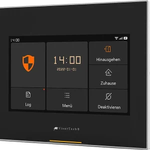VisorTech Alarmsystem:14-tlg. Funk-Alarmanlage: 11 Sensoren, 2 Fernbedienungen, GSM WLAN App 60