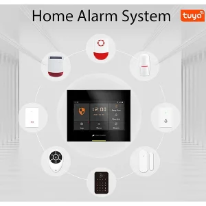 VisorTech Alarm:5-tlg. Funk-Alarmanlage: 2 Sensoren, 2 Fernbedienungen, GSM, WLAN, App 47