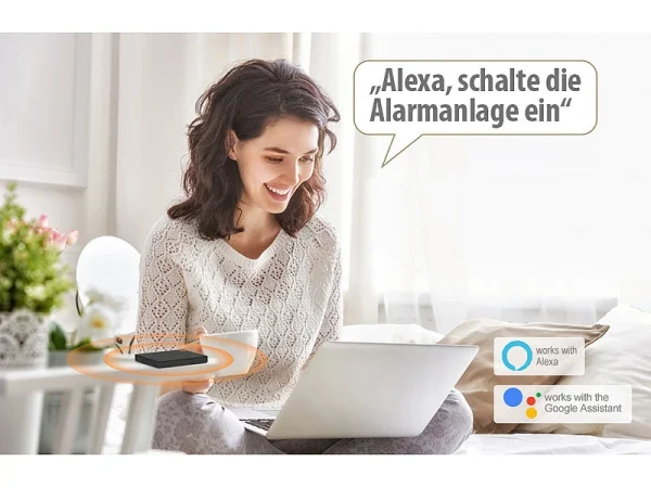 VisorTech Alarmzentrale:WLAN-Alarmanlage Mit Funk-Anbindung, App, Sprachsteuerung 8