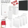 VisorTech Drahtlose Alarmanlage:9-teiliges Funk-Alarmanlagen-Set Mit 7 Sensoren, SOS-Taster, WLAN, App 61