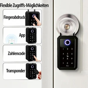 Xcase Schlüsseltresor:Smarter Schlüssel-Safe, Touch-PIN, Fingerprint, Transponder, Bluetooth 18