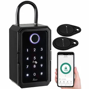 Xcase Schlüsseltresor:Smarter Schlüssel-Safe, Touch-PIN, Fingerprint, Transponder, Bluetooth 16