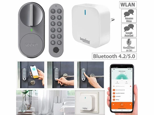 VisorTech Smart Lock:Türschlossantrieb Mit PIN-Code, Fingerabdruck-Sensor Und WLAN-Gateway 1