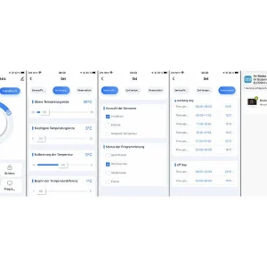 Revolt Alexa-Thermostat Heizung:4er-Set WLAN-Fußbodenheizung-Thermostate Mit App, Weiß 45