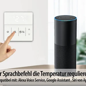 Revolt Alexa-Thermostat Heizung:4er-Set WLAN-Fußbodenheizung-Thermostate Mit App, Weiß 21