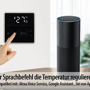 Revolt Heizungssteuerung:WLAN-Fußbodenheizung-Thermostat Mit App Und Sprachsteuerung, Schwarz 19