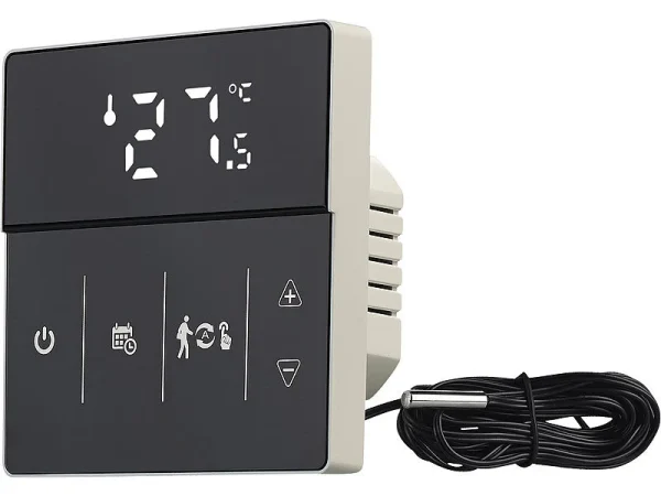 Revolt Heizung Thermostat WLAN:4er-Set WLAN-Fußbodenheizung-Thermostate Mit App, Schwarz 7