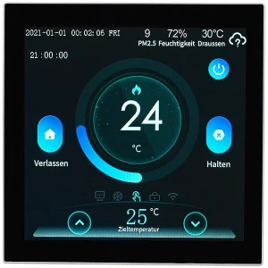 Revolt WLAN Thermostat Heizung:4er-Set WLAN-Thermostate Für Fußbodenheizungen, Touchdisplay 31