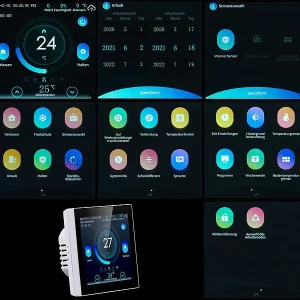 Revolt Funkthermostat:WLAN-Fußbodenheizung-Thermostat Mit Touchdisplay, Feinstaub-Anzeige 31