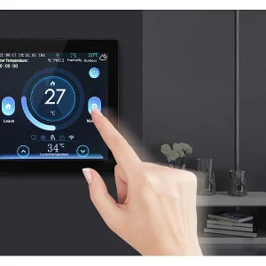 Revolt Funkthermostat:WLAN-Fußbodenheizung-Thermostat Mit Touchdisplay, Feinstaub-Anzeige 23