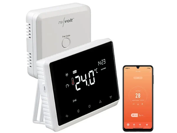 Revolt Raumthermostat Gastherme:Funk-Thermostat Mit WLAN Und App Für Gastherme Und Wasserboiler 4