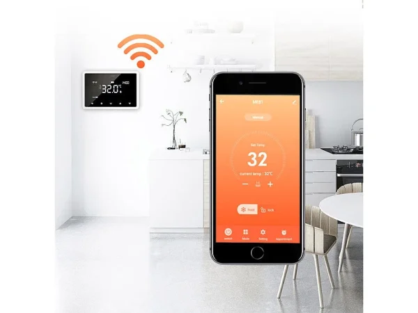 Revolt Raumthermostat Gastherme:Funk-Thermostat Mit WLAN Und App Für Gastherme Und Wasserboiler 7