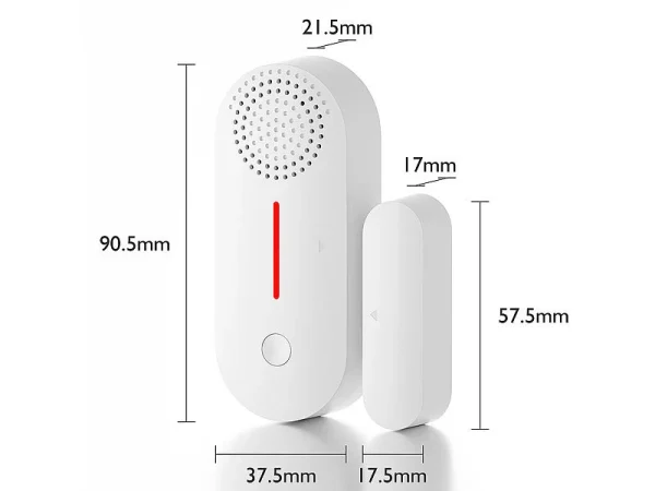 VisorTech Türkontakt Alarm:4er-Set 2in1-WLAN-Tür- & Fensteralarm, Sirene, App Und Sprachsteuerung 8