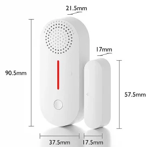 VisorTech Alarmanlage Türkontakt:2er-Set WLAN-Tür- & Fensteralarme Mit Sirene, App Und Sprachsteuerung 24