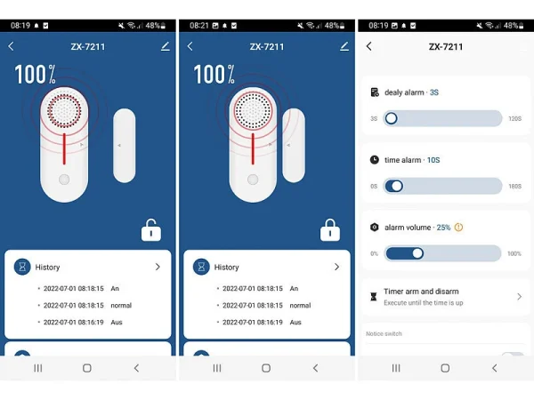 VisorTech Türkontakt Alarm:4er-Set 2in1-WLAN-Tür- & Fensteralarm, Sirene, App Und Sprachsteuerung 7