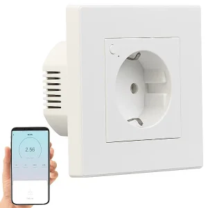 Luminea Home Control Smart-Steckdose Alexa:3er-Set WLAN-Unterputz-Steckdosen Mit Verbrauch-Messung, App, 3.680 W 32