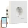 Luminea Home Control Wlansteckdosen:WLAN-Unterputz-Steckdose Mit Stromverbrauch-Messung, App, 3.680 W 35