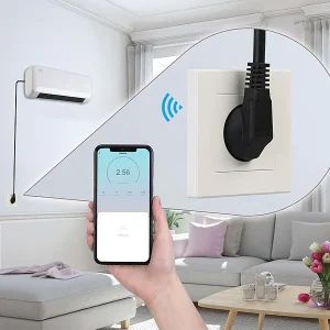 Luminea Home Control Wlansteckdosen:WLAN-Unterputz-Steckdose Mit Stromverbrauch-Messung, App, 3.680 W 10