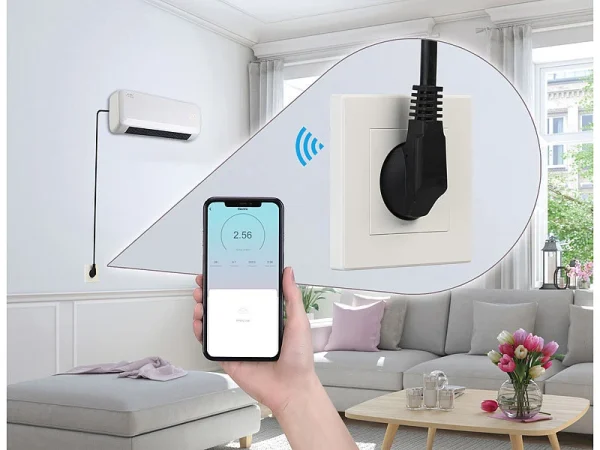 Luminea Home Control Wlansteckdosen:WLAN-Unterputz-Steckdose Mit Stromverbrauch-Messung, App, 3.680 W 3