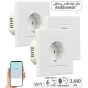 Luminea Home Control Smart-Steckdose Alexa:3er-Set WLAN-Unterputz-Steckdosen Mit Verbrauch-Messung, App, 3.680 W 8