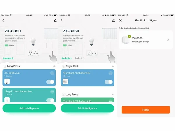 Luminea Home Control Smarthome Taster:4er-Set Smarte WLAN-Fernbedienung Mit 2 Tasten, Licht & Szenen Steuern 6