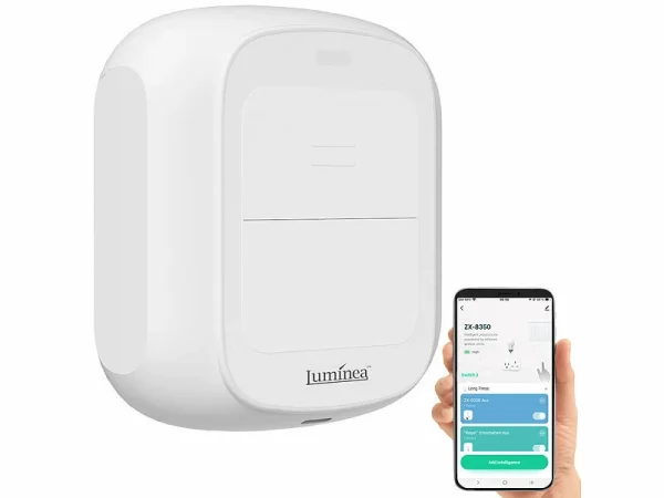 Luminea Home Control Smarthome Taster:4er-Set Smarte WLAN-Fernbedienung Mit 2 Tasten, Licht & Szenen Steuern 13