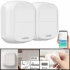 Luminea Home Control Funk Lichtschalter:2er-Set Smarte WLAN-Fernbedienung Mit 2 Tasten, Licht & Szenen Steuern 56